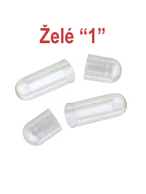 Želatinové kapsle - velikost "1" (rozdělené)