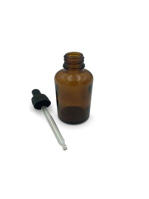 Skleněná lahvička s pipetou (40ml) - bez rysek